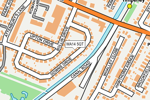 WA14 5QT map - OS OpenMap – Local (Ordnance Survey)