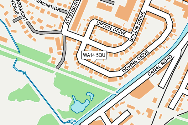 WA14 5QU map - OS OpenMap – Local (Ordnance Survey)