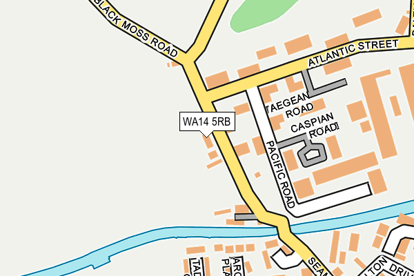 WA14 5RB map - OS OpenMap – Local (Ordnance Survey)