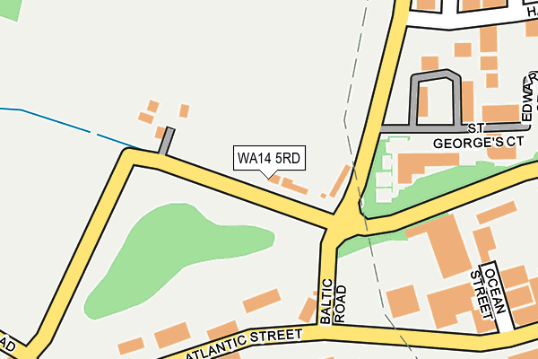 WA14 5RD map - OS OpenMap – Local (Ordnance Survey)