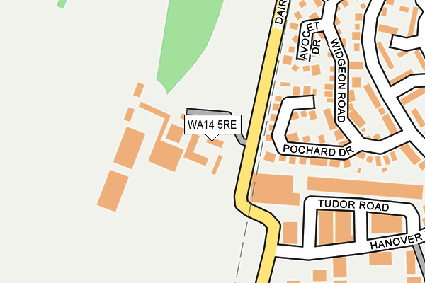 WA14 5RE map - OS OpenMap – Local (Ordnance Survey)