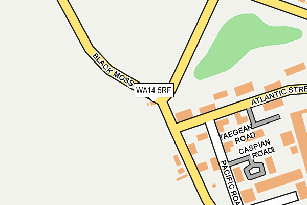 WA14 5RF map - OS OpenMap – Local (Ordnance Survey)