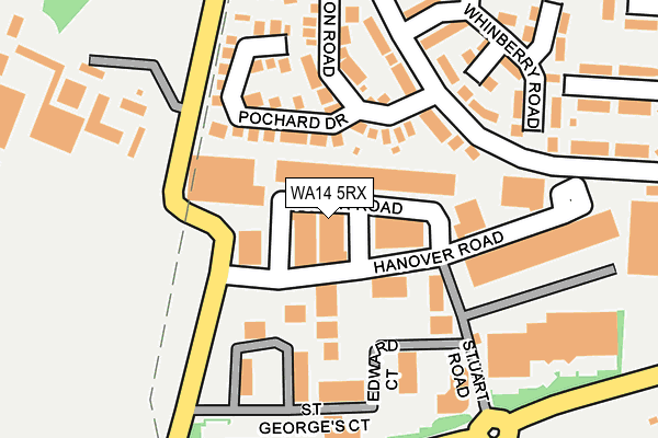 WA14 5RX map - OS OpenMap – Local (Ordnance Survey)