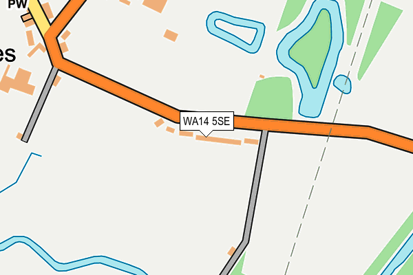 WA14 5SE map - OS OpenMap – Local (Ordnance Survey)