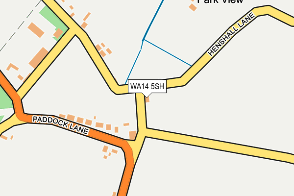 WA14 5SH map - OS OpenMap – Local (Ordnance Survey)