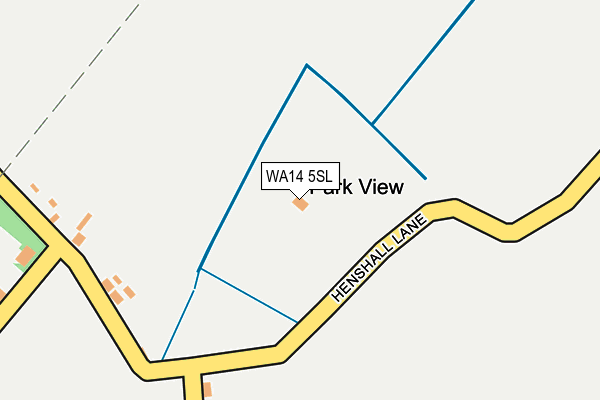 WA14 5SL map - OS OpenMap – Local (Ordnance Survey)