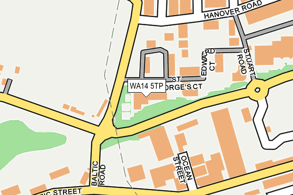 WA14 5TP map - OS OpenMap – Local (Ordnance Survey)