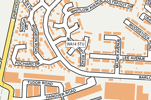 WA14 5TU map - OS OpenMap – Local (Ordnance Survey)