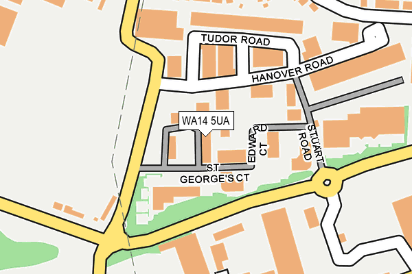 WA14 5UA map - OS OpenMap – Local (Ordnance Survey)