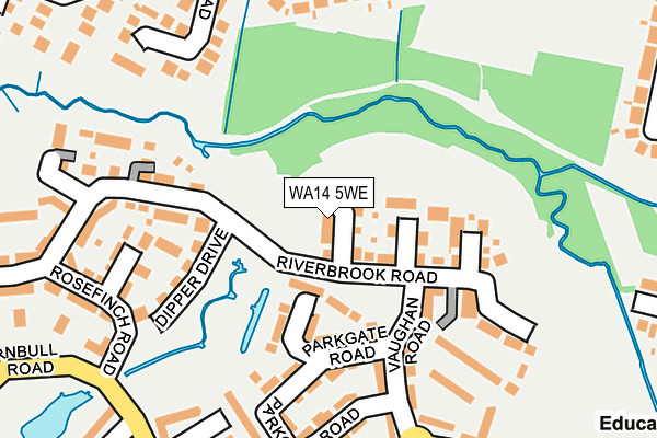WA14 5WE map - OS OpenMap – Local (Ordnance Survey)