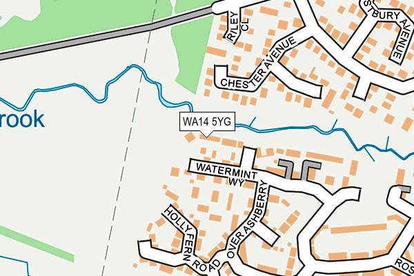 WA14 5YG map - OS OpenMap – Local (Ordnance Survey)