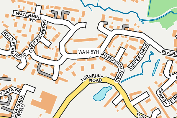WA14 5YH map - OS OpenMap – Local (Ordnance Survey)