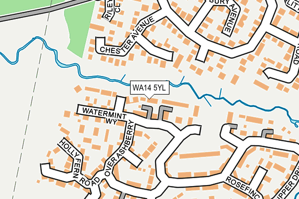 WA14 5YL map - OS OpenMap – Local (Ordnance Survey)