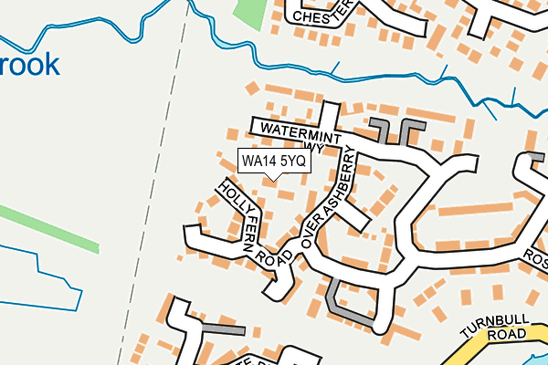 WA14 5YQ map - OS OpenMap – Local (Ordnance Survey)