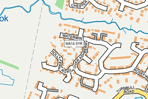 WA14 5YR map - OS OpenMap – Local (Ordnance Survey)