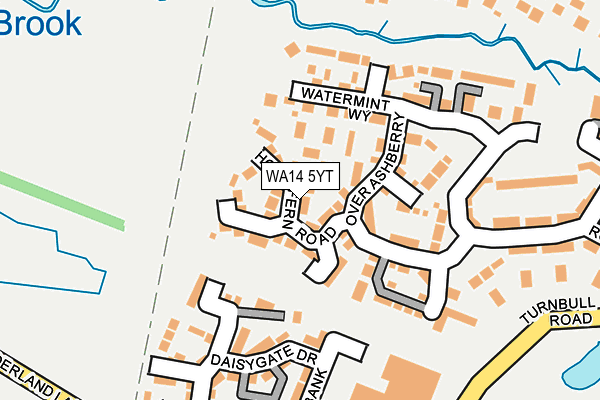 WA14 5YT map - OS OpenMap – Local (Ordnance Survey)