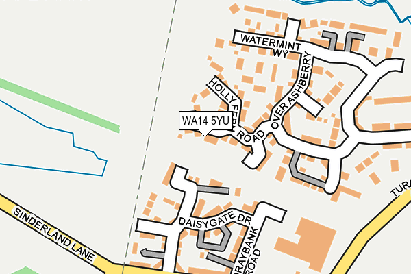 WA14 5YU map - OS OpenMap – Local (Ordnance Survey)