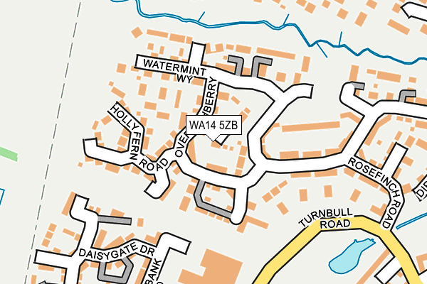 WA14 5ZB map - OS OpenMap – Local (Ordnance Survey)