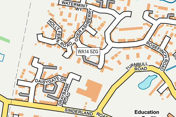 WA14 5ZG map - OS OpenMap – Local (Ordnance Survey)