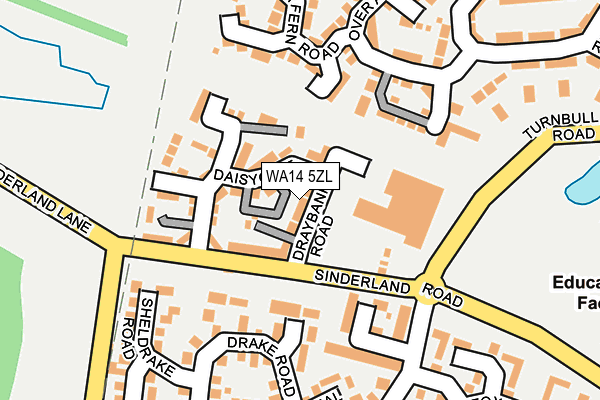 WA14 5ZL map - OS OpenMap – Local (Ordnance Survey)