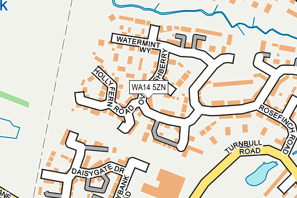 WA14 5ZN map - OS OpenMap – Local (Ordnance Survey)