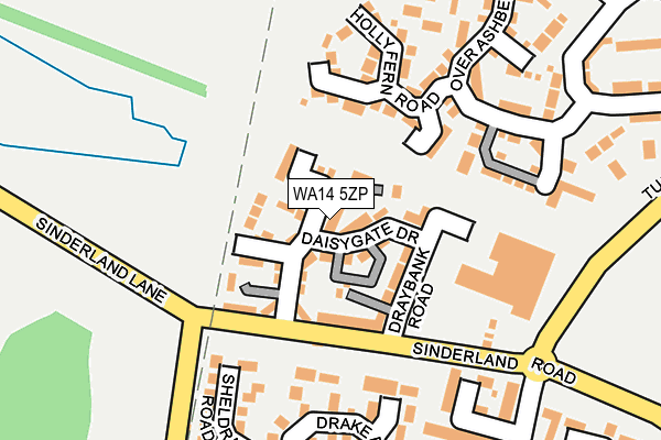 WA14 5ZP map - OS OpenMap – Local (Ordnance Survey)