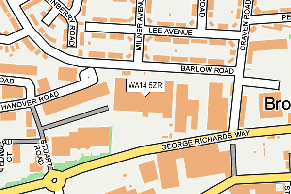 WA14 5ZR map - OS OpenMap – Local (Ordnance Survey)
