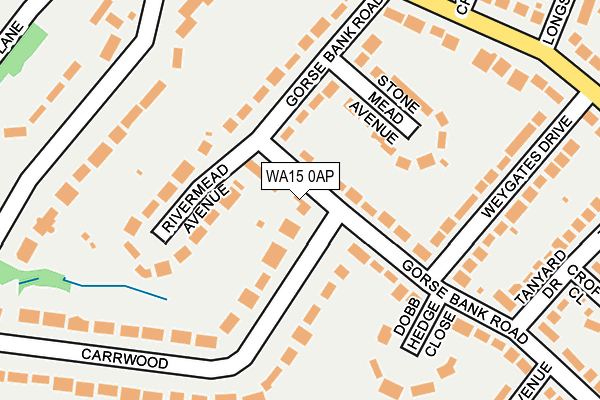 WA15 0AP map - OS OpenMap – Local (Ordnance Survey)