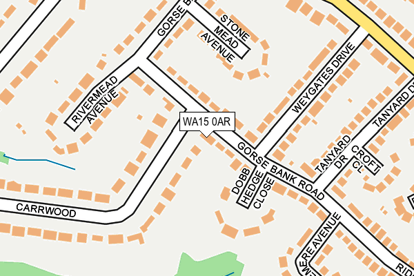 WA15 0AR map - OS OpenMap – Local (Ordnance Survey)