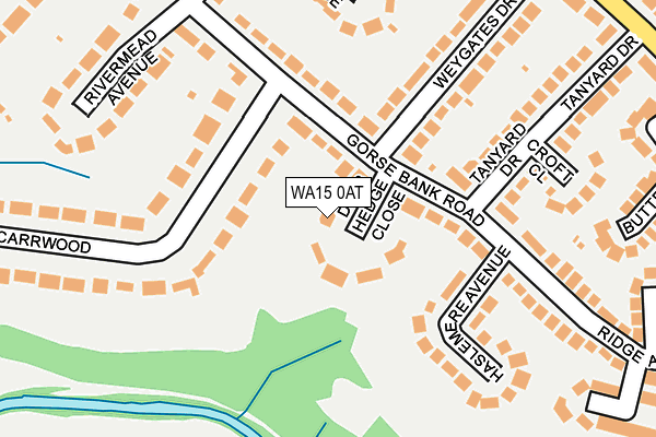 WA15 0AT map - OS OpenMap – Local (Ordnance Survey)