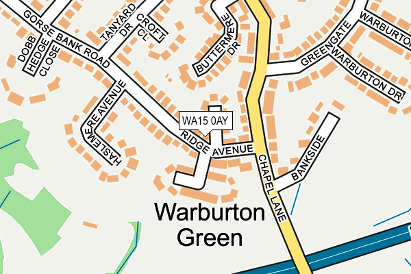 WA15 0AY map - OS OpenMap – Local (Ordnance Survey)