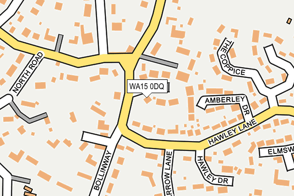 WA15 0DQ map - OS OpenMap – Local (Ordnance Survey)