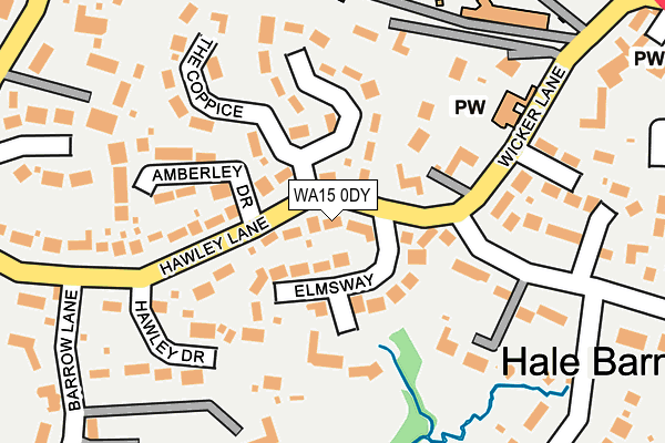 WA15 0DY map - OS OpenMap – Local (Ordnance Survey)