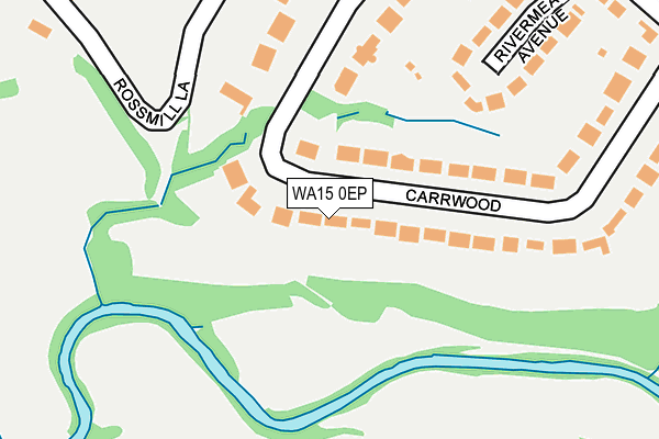 WA15 0EP map - OS OpenMap – Local (Ordnance Survey)