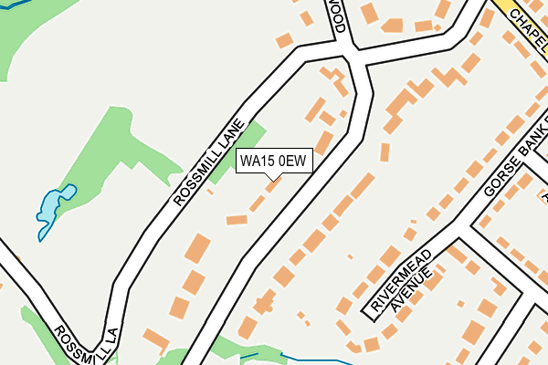 WA15 0EW map - OS OpenMap – Local (Ordnance Survey)