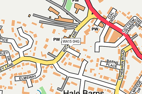 WA15 0HG map - OS OpenMap – Local (Ordnance Survey)