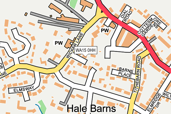 WA15 0HH map - OS OpenMap – Local (Ordnance Survey)