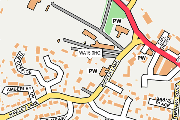 WA15 0HQ map - OS OpenMap – Local (Ordnance Survey)
