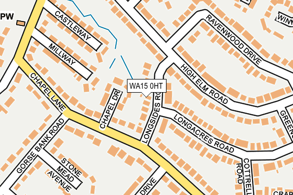 WA15 0HT map - OS OpenMap – Local (Ordnance Survey)