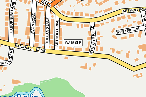 WA15 0LF map - OS OpenMap – Local (Ordnance Survey)