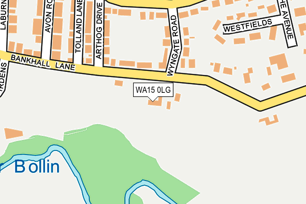 WA15 0LG map - OS OpenMap – Local (Ordnance Survey)