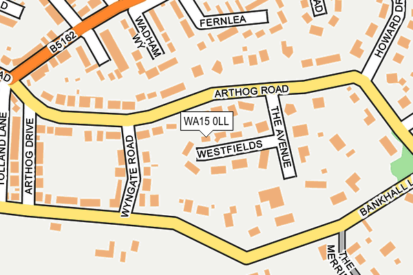 WA15 0LL map - OS OpenMap – Local (Ordnance Survey)
