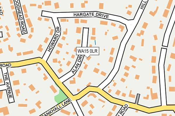 WA15 0LR map - OS OpenMap – Local (Ordnance Survey)
