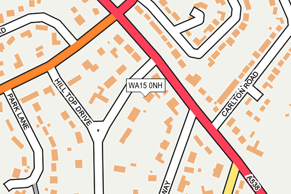 WA15 0NH map - OS OpenMap – Local (Ordnance Survey)