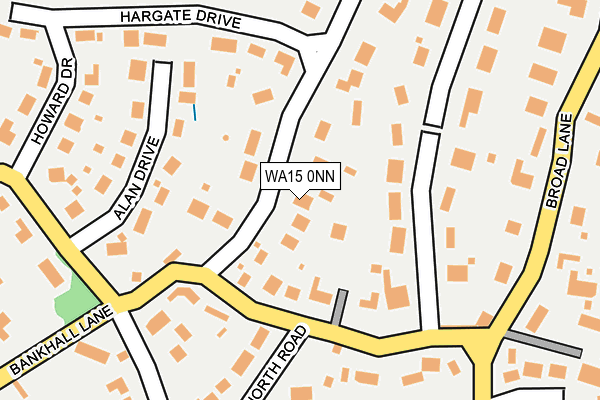 WA15 0NN map - OS OpenMap – Local (Ordnance Survey)