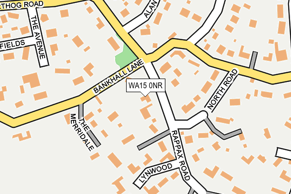 WA15 0NR map - OS OpenMap – Local (Ordnance Survey)