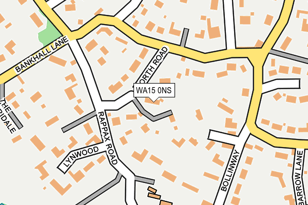WA15 0NS map - OS OpenMap – Local (Ordnance Survey)