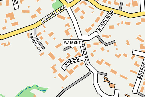 WA15 0NT map - OS OpenMap – Local (Ordnance Survey)