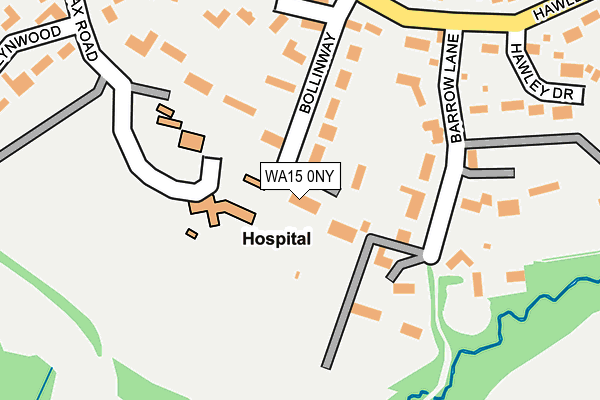 WA15 0NY map - OS OpenMap – Local (Ordnance Survey)