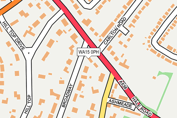 WA15 0PH map - OS OpenMap – Local (Ordnance Survey)